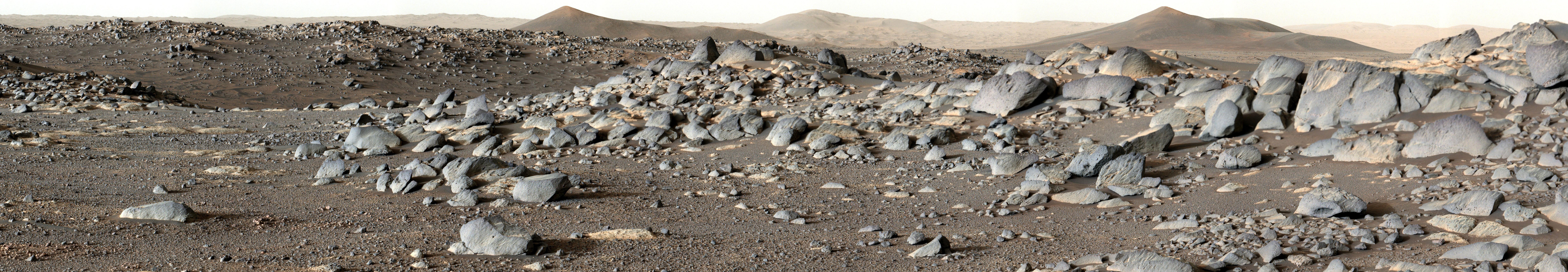 Perseverance rover's panoramic view of Mars surface