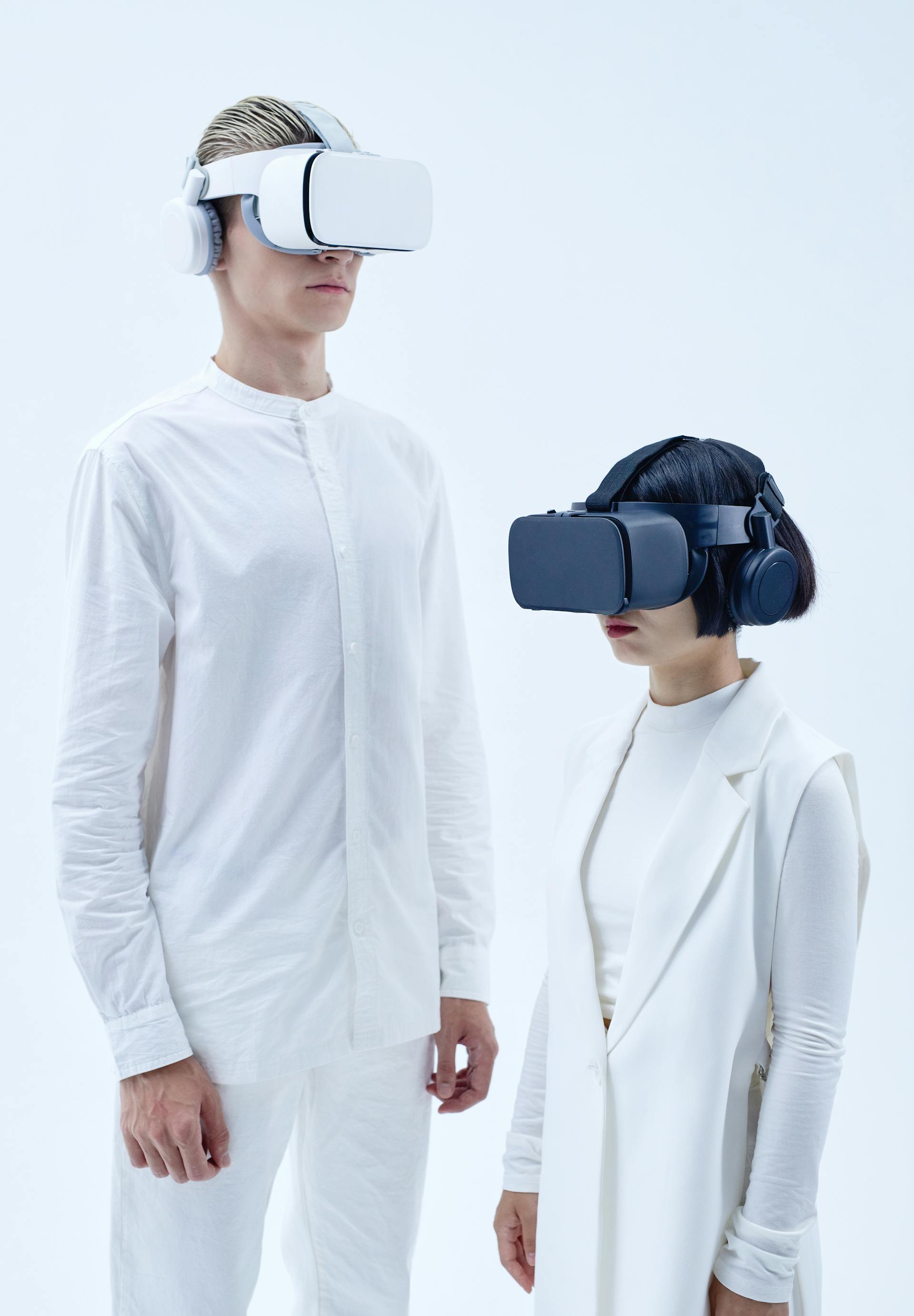People experiencing VR immersive art